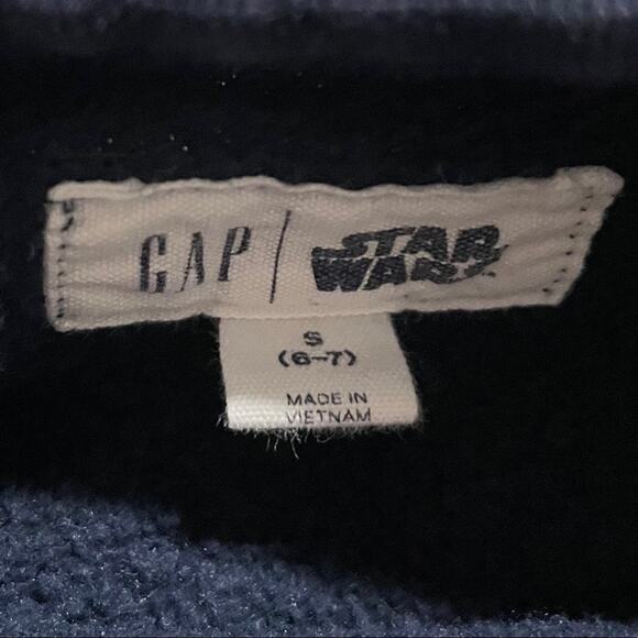 ⭐️ Gap Star Wars Navy Blue Cotton Classic Long Sleeve Sweatshirt Kid Small 6-7 - Picture 3 of 3